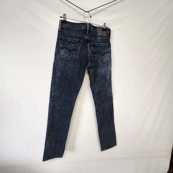 Levis 511 Slim Fit Denim Jeans Mens 30x32 Red Tab Black Patch Dark Blue Awesome! - Picture 3 of 8